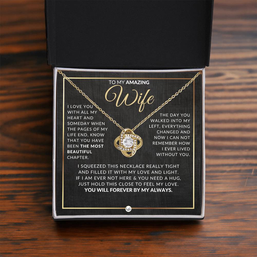 Best Gift For Wife - Beautiful Women's Pendant Necklace For Your Wife + Heartfelt Message For Her From Husband