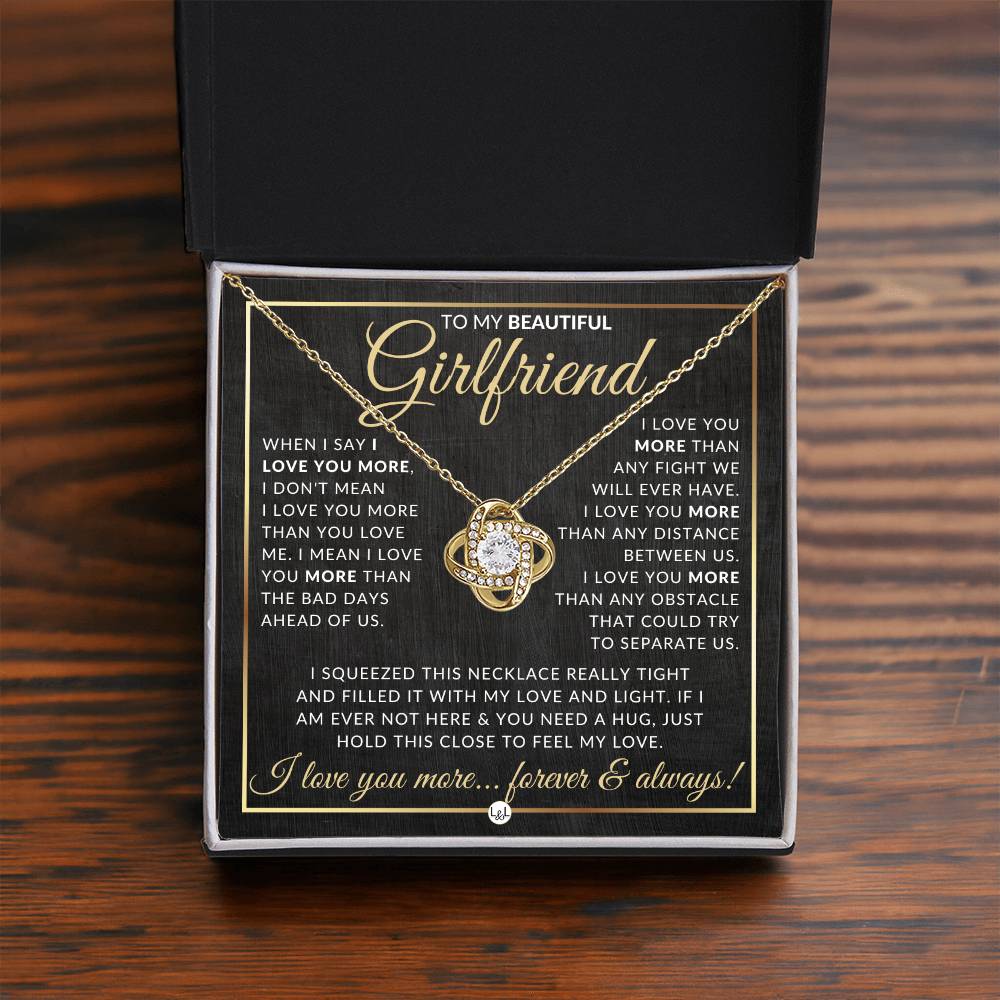 Surprise Gift Idea For Girlfriend - Necklace + Sentimental Message - Romantic Christmas Gift, Valentine's Day, Birthday or Anniversary Present - Liliana and Liam