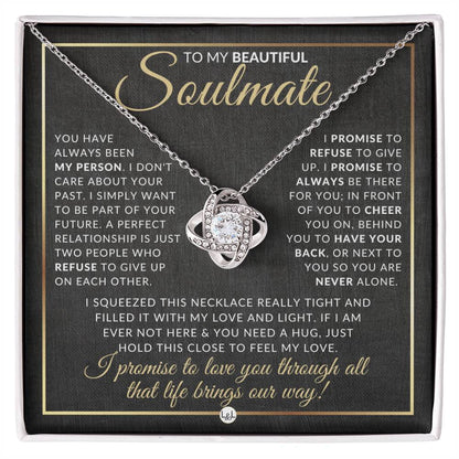 Heartfelt Gift For Soulmate - Pendant Necklace - Sentimental and Romantic Christmas Gift, Valentine's Day, Birthday or Anniversary Present - Liliana and Liam