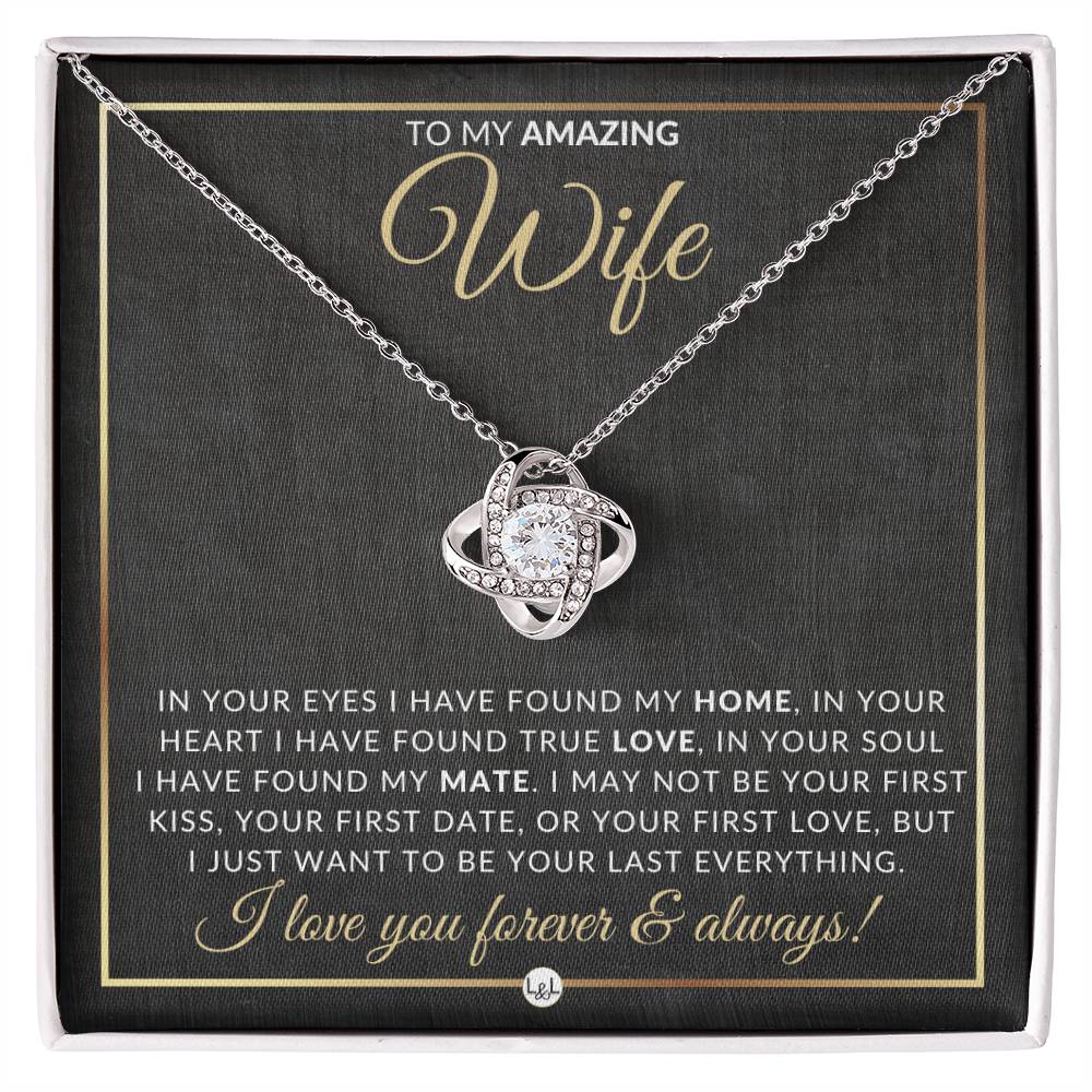 Unique Gift For Wife - Pendant Necklace - Sentimental and Romantic Christmas Gift, Valentine's Day, Birthday or Anniversary Present