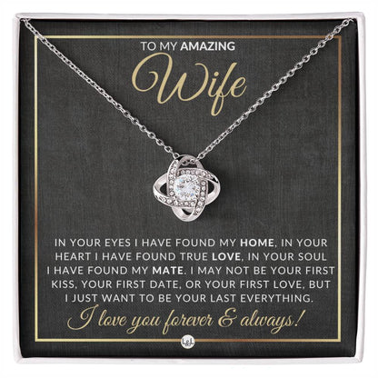 Unique Gift For Wife - Pendant Necklace - Sentimental and Romantic Christmas Gift, Valentine's Day, Birthday or Anniversary Present - Liliana and Liam