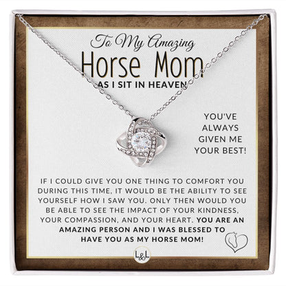You Gave Your Best - For Grieving Horse Mom - Horse Memorial Gift, Horse Loss Keepsake, Horse in Heaven - Condolence And Comfort Sympathy Gift - Horse Mom Keepsake Necklace - Liliana and Liam