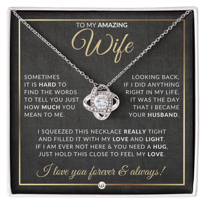 Surprise Gift For Wife - Pendant Necklace - Sentimental and Romantic Christmas Gift, Valentine's Day, Birthday or Anniversary Present - Liliana and Liam