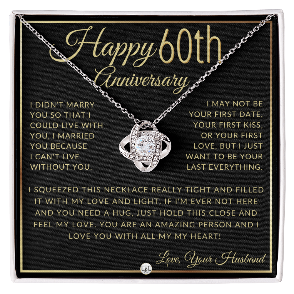 60th Anniversary Gift for Wife - Forever & Always Necklace