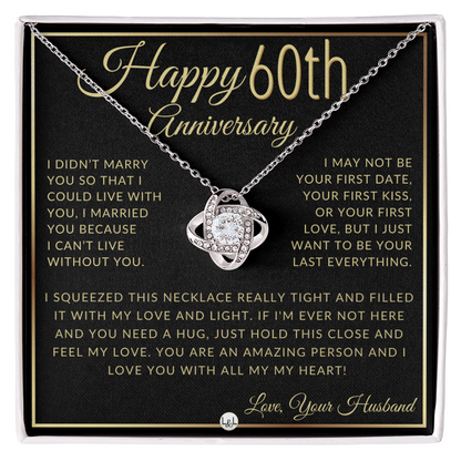 60th Anniversary Gift for Wife - Forever & Always Necklace