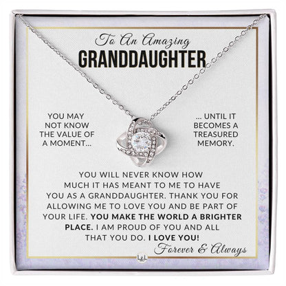 Granddaughter Gift - Proud Of You - Meaningful Granddaughter Gift For Her Birthday, Christmas or For Graduation - Liliana and Liam