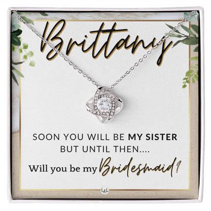 Personalized Bridesmaid Proposal - Special Request for Sister-in-Law - Beach Wedding Theme