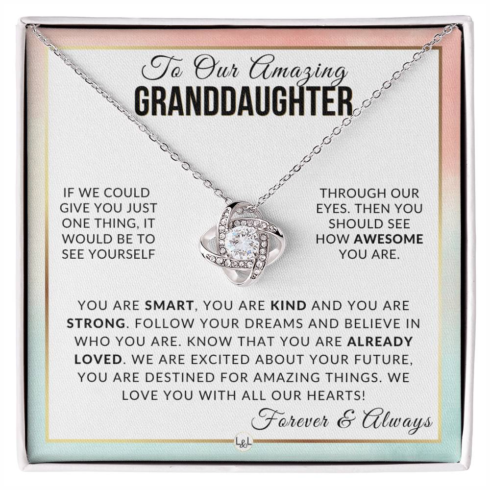 Gift For Our Granddaughter - With All My Heart - Meaningful Granddaughter Gift For Her Birthday, Christmas or For Graduation - Liliana and Liam