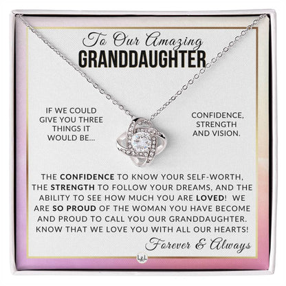 Gift For Our Granddaughter - Forever and Always - Meaningful Granddaughter Gift For Her Birthday, Christmas or For Graduation - Liliana and Liam