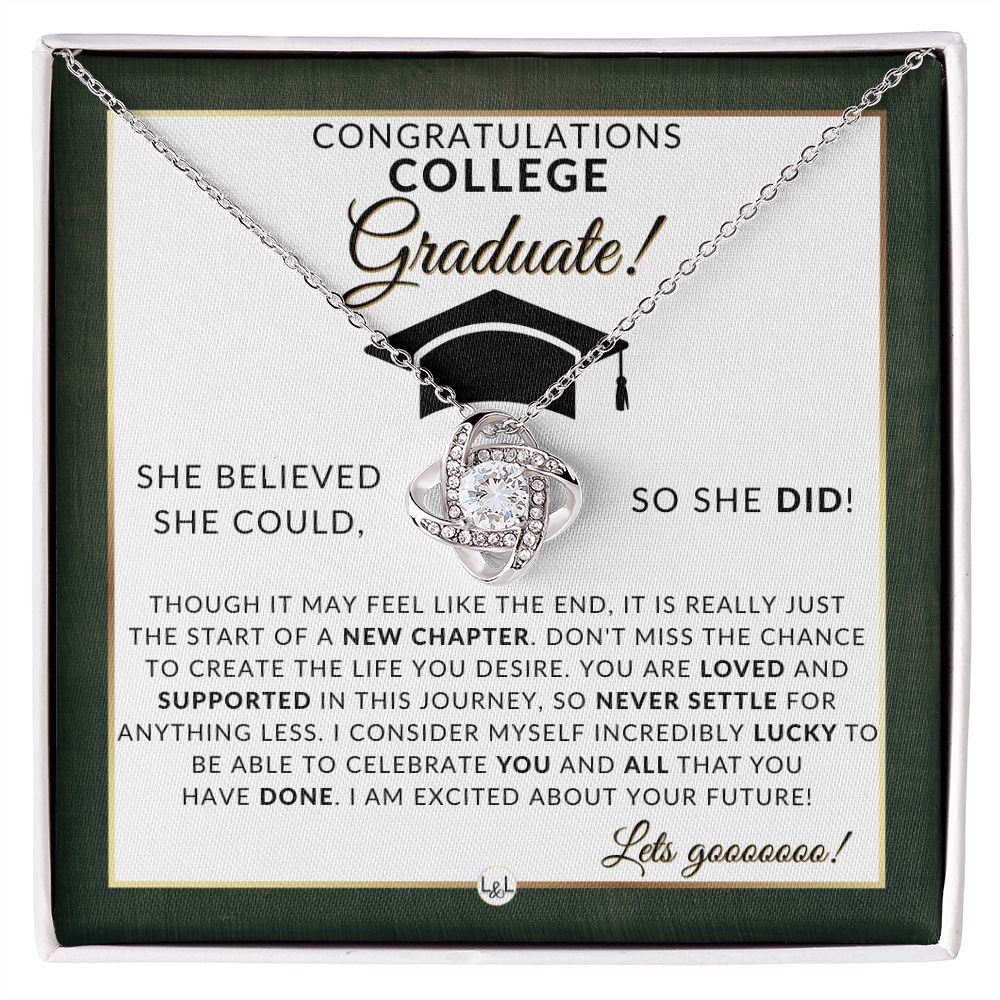 2024 College Grad Gift For Her - Meaningful Milestone Necklace - 2024 College Graduation Gift For A Girl