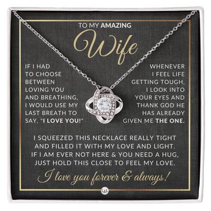 Romantic Gift For Wife - Beautiful Women's Pendant Necklace For Your Wife + Heartfelt Messag