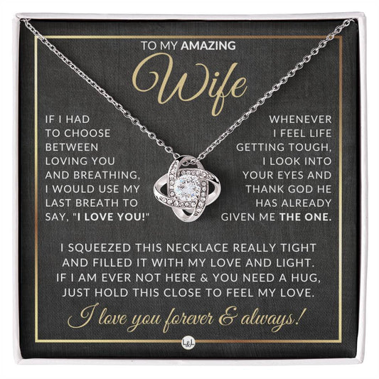 Romantic Gift For Wife - Beautiful Women's Pendant Necklace For Your Wife + Heartfelt Messag
