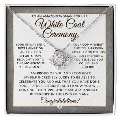 White Coat Ceremony Necklace for the Aspiring Medical Professional - Graduation Gift Idea For Her - Future Doctor - Liliana and Liam