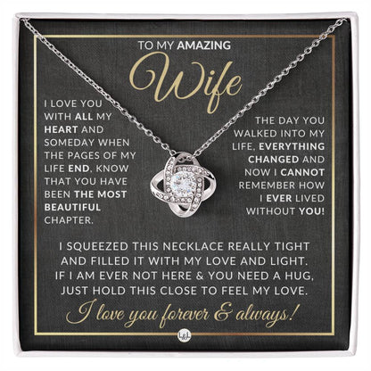 Best Gift For Wife - Pendant Necklace - Sentimental and Romantic Christmas Gift, Valentine's Day, Birthday or Anniversary Present - Liliana and Liam