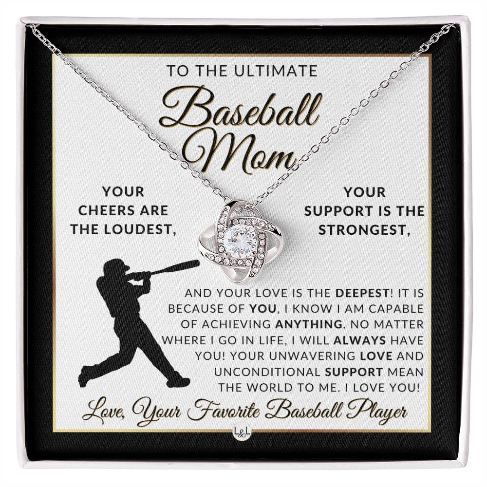 Baseball Mom Gift - Great For Mother's Day, Christmas, Her Birthday, Or As An End of Season Gift - Beautiful Women's Pendant Necklace + Heartfelt Message - Liliana and Liam