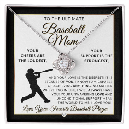Baseball Mom - Knot Pendent Necklace - Gift For Sports Mom - Liliana and Liam