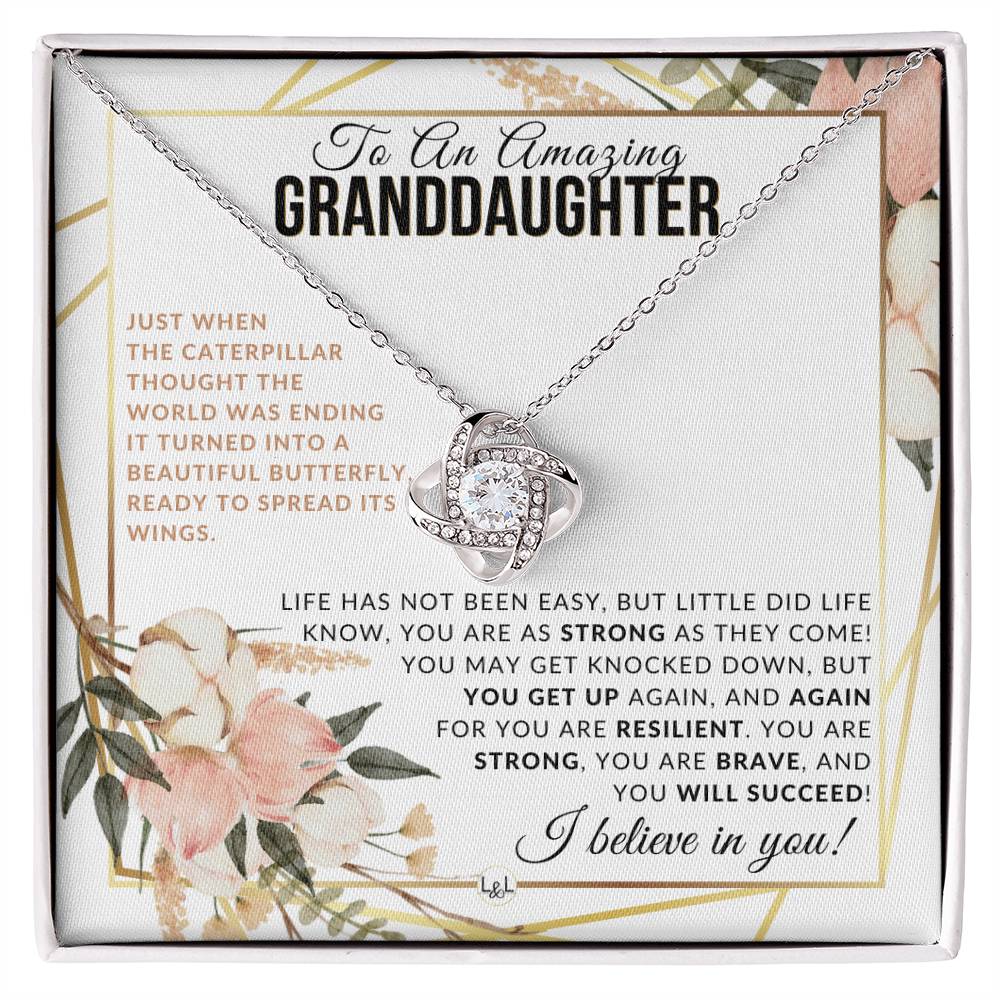 Granddaughter Gift - Spread Your Wings - Meaningful Granddaughter Gift For Her Birthday, Christmas or For Graduation