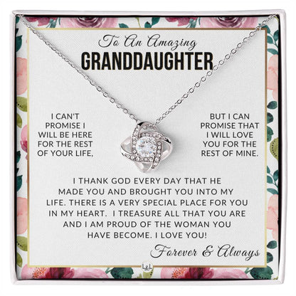 Granddaughter Gift - I Love You - Meaningful Granddaughter Gift For Her Birthday, Christmas or For Graduation - Liliana and Liam