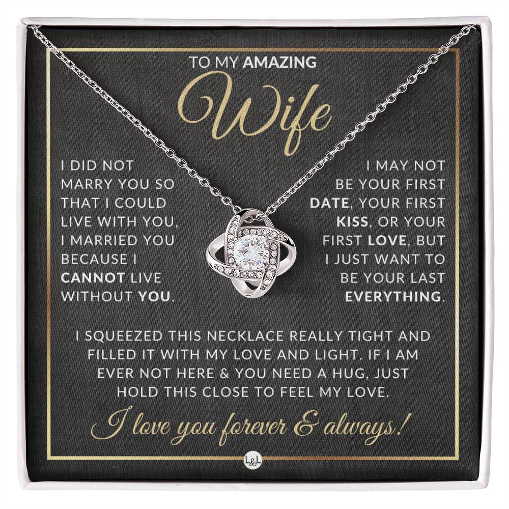 Gift For Wife After Marriage - Pendant Necklace - Sentimental and Romantic Christmas Gift, Valentine's Day, Birthday or Anniversary Present