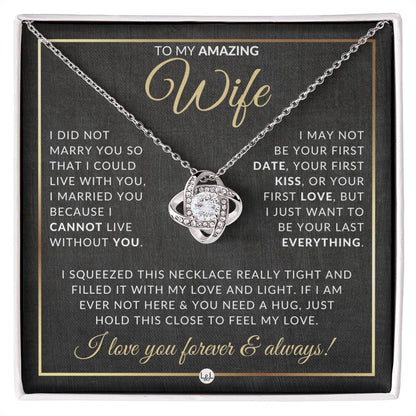 Gift For Wife After Marriage - Pendant Necklace - Sentimental and Romantic Christmas Gift, Valentine's Day, Birthday or Anniversary Present - Liliana and Liam