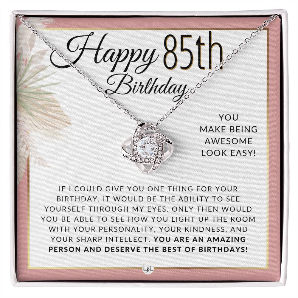 85th Birthday Gift For Her - Necklace - Beautiful Women's Pendant Necklace + Heartfelt Birthday Message For Her
