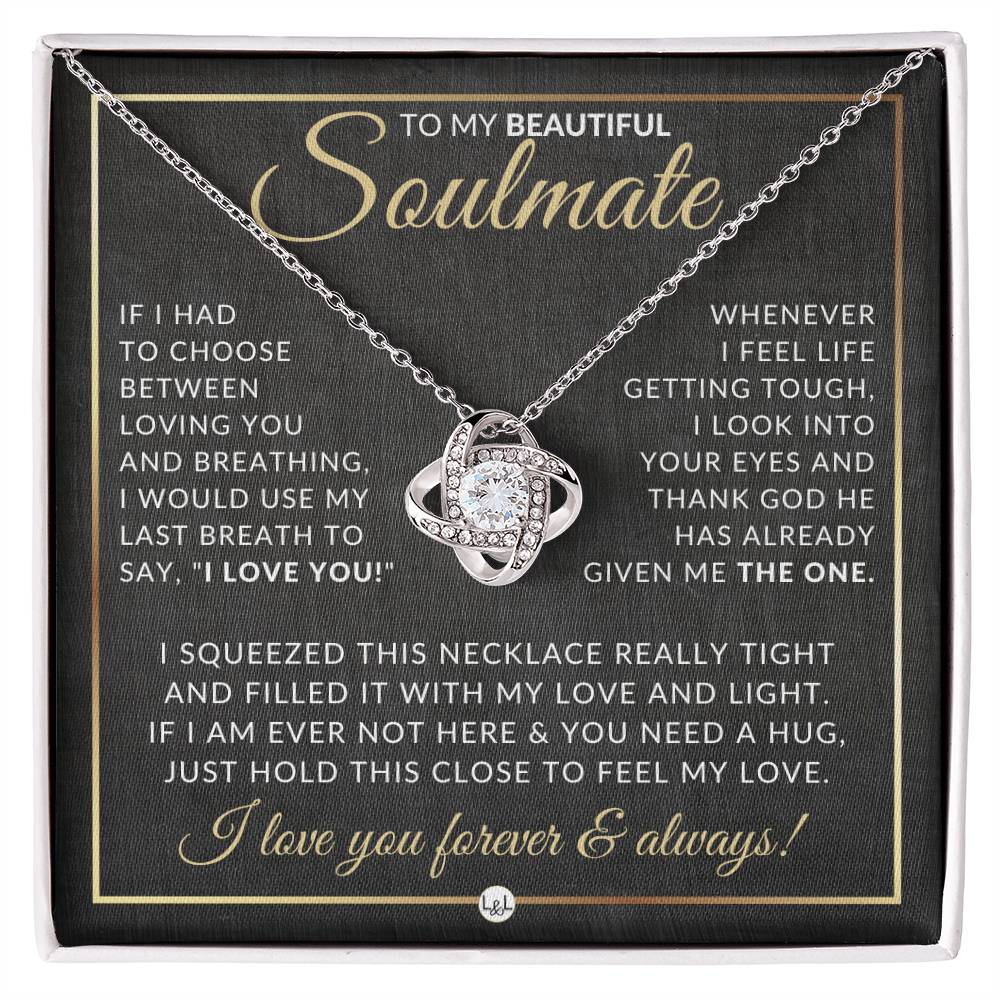 Romantic Gift For Her - Beautiful Women's Pendant + Sentimental Keepsake Message For Your Soulmate - Perfect Christmas Gift, Valentine's Day, Birthday or Anniversary Present