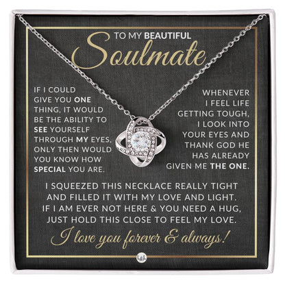 Gift Idea For A Soulmate Who Has Everything - Pendant Necklace - Sentimental and Romantic Christmas Gift, Valentine's Day, Birthday or Anniversary Present - Liliana and Liam