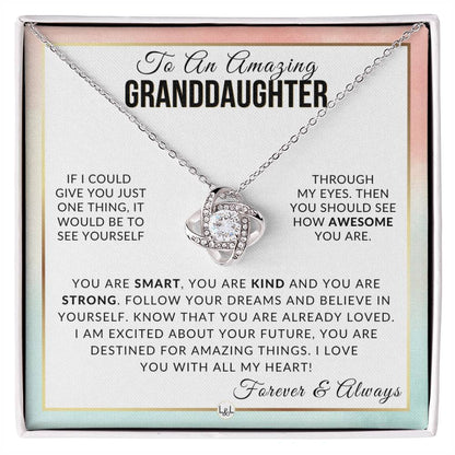 Granddaughter Gift - With All My Heart - Meaningful Granddaughter Gift For Her Birthday, Christmas or For Graduation - Liliana and Liam