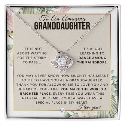 Granddaughter Gift - Dance In The Rain - Meaningful Granddaughter Gift For Her Birthday, Christmas or For Graduation - Liliana and Liam