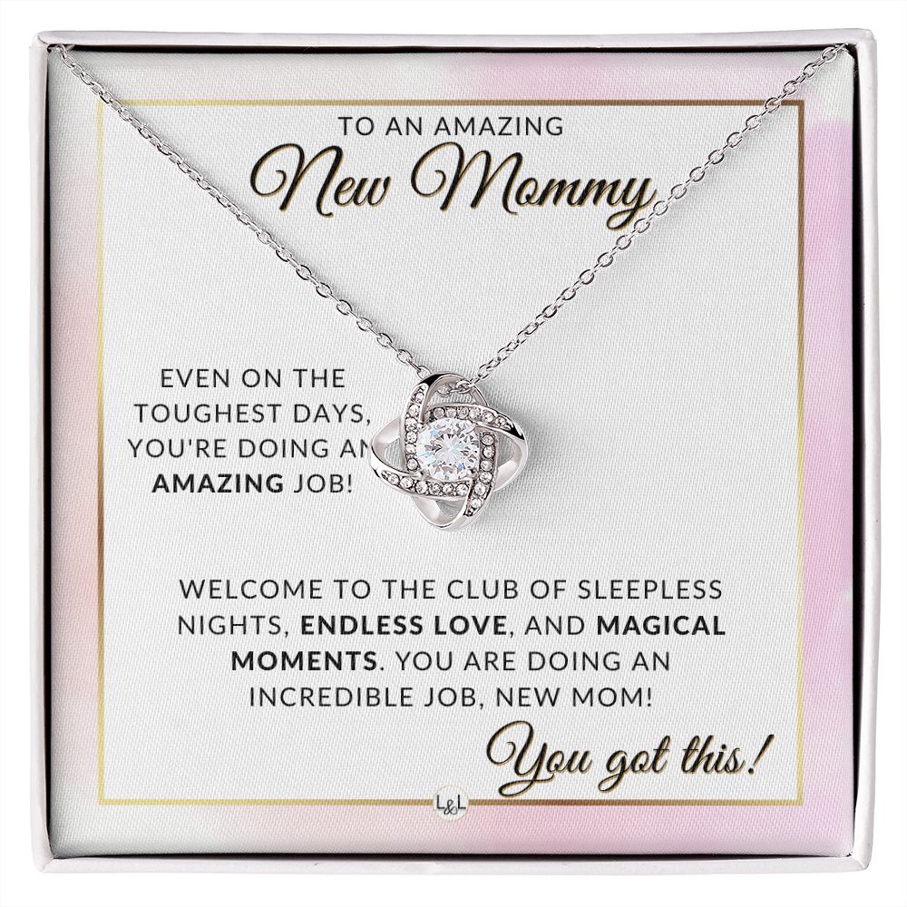 New Mommy - Beautiful Pendant Necklace To Celebrate Mom - Great Birthday, Mother's Day or Christmas Gift Idea For Her - Liliana and Liam