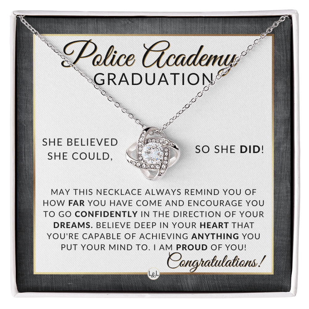 A - Police Academy Graduation Gifts From Her, New Female Police Officer, Law Enforcement Officer Gifts, - Meaningful Milestone Necklace - 2025 Graduation Gift For Her - Liliana and Liam