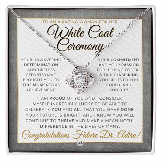 White Coat Ceremony Necklace - Liliana and Liam
