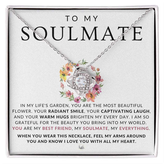 Romantic Gift For Her - To My Soulmate - The Beauty You Bring - Beautiful Women's Pendant + Heartfelt Message - Perfect Christmas Gift, Valentine's Day, Birthday or Anniversary Present