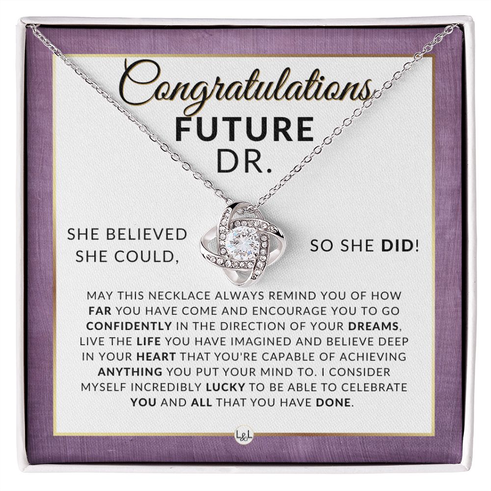 Congratulations On Your Medical School Acceptance - Meaningful Milestone Necklace - Med School Acceptance Gift For A Future Doctor