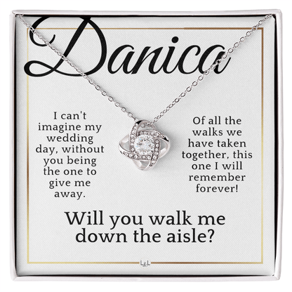Will You Walk Me Down The Aisle - Give Me Away Proposal - Custom Name - Liliana and Liam