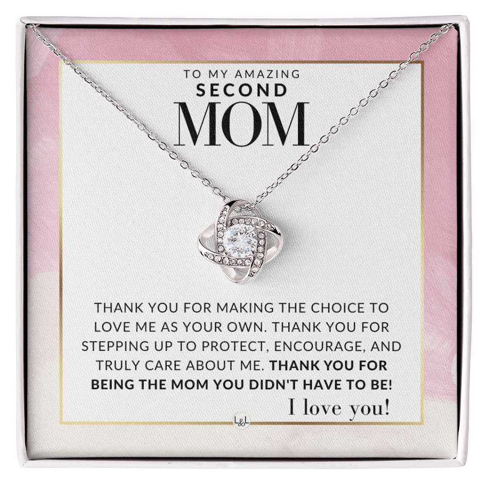 My Amazing Second Mom Necklace – Thank You for Loving Me as Your Own - Liliana and Liam