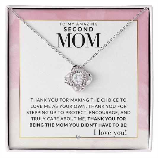 My Amazing Second Mom Necklace – Thank You for Loving Me as Your Own