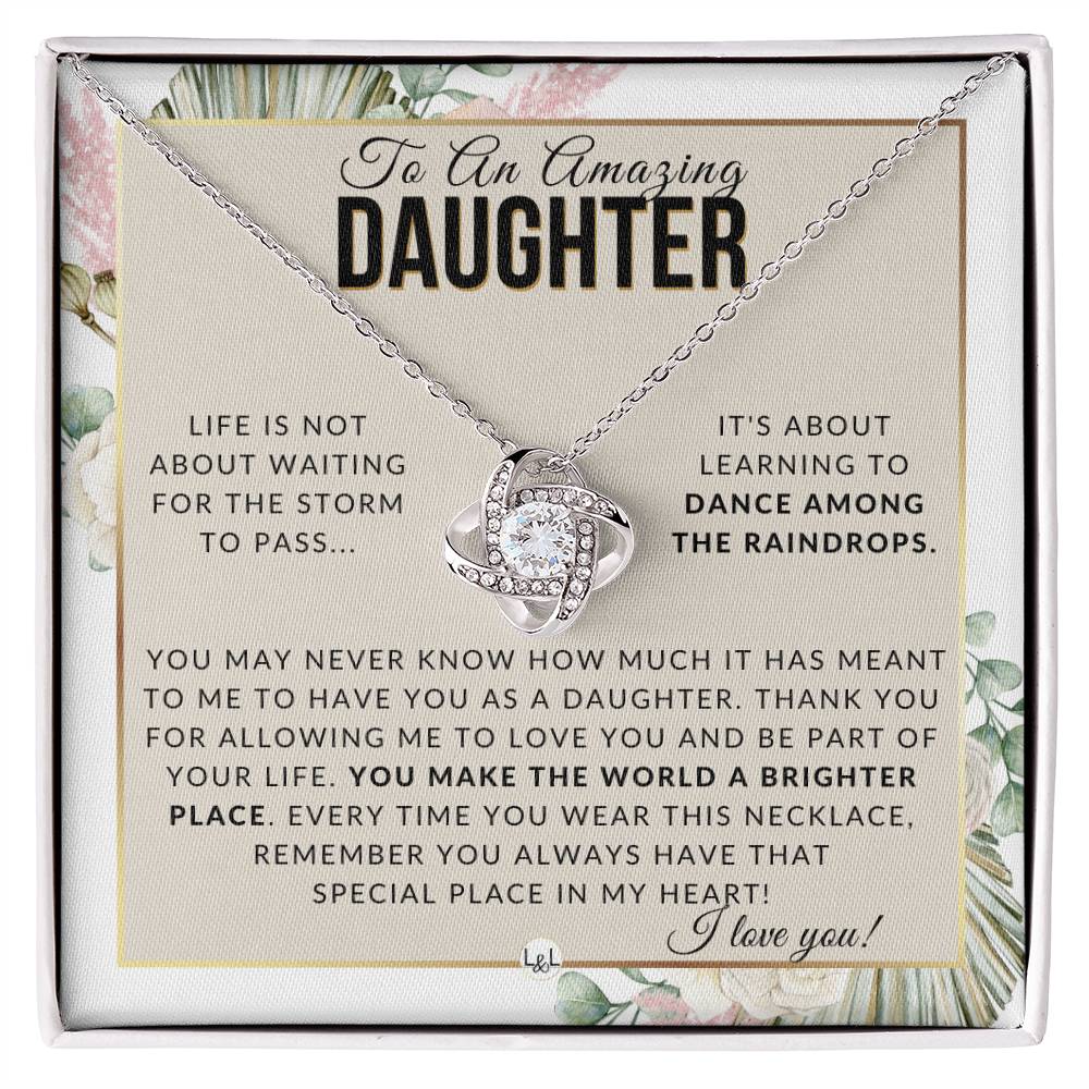 Daughter Gift - Dance In The Rain - Meaningful Gift For Her Birthday, Christmas or For Graduation - Liliana and Liam