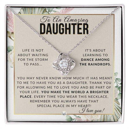 Daughter Gift - Dance In The Rain - Meaningful Gift For Her Birthday, Christmas or For Graduation - Liliana and Liam
