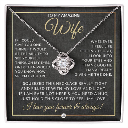 Gift Idea For Wife Who Has Everything - Pendant Necklace - Sentimental and Romantic Christmas Gift, Valentine's Day, Birthday or Anniversary Present - Liliana and Liam