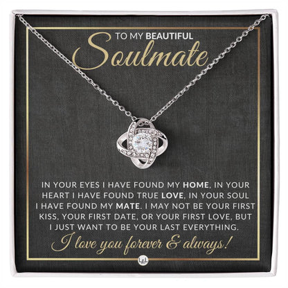 Unique Gift For Soulmate - Pendant Necklace - Sentimental and Romantic Christmas Gift, Valentine's Day, Birthday or Anniversary Present - Liliana and Liam
