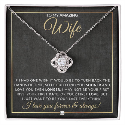 Special Gift For Wife - Pendant Necklace - Sentimental and Romantic Christmas Gift, Valentine's Day, Birthday or Anniversary Present - Liliana and Liam