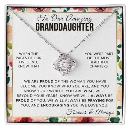 Gift For Our Granddaughter - The Best Part - Meaningful Granddaughter Gift For Her Birthday, Christmas or For Graduation - Liliana and Liam