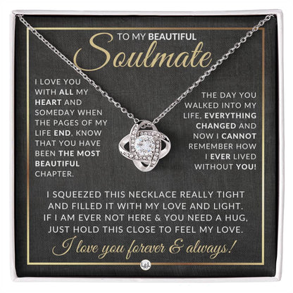 Best Gift For Your Soulmate - Pendant Necklace - Sentimental and Romantic Christmas Gift, Valentine's Day, Birthday or Anniversary Present - Liliana and Liam