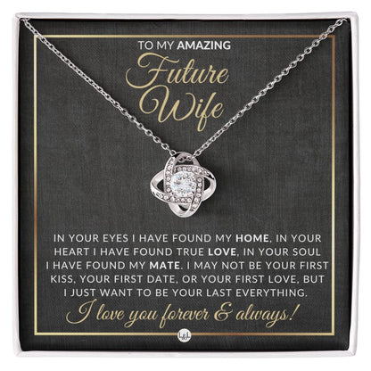 Unique Gift For Future Wife - Pendant Necklace - Sentimental and Romantic Christmas Gift, Valentine's Day, Birthday or Anniversary Present - Liliana and Liam