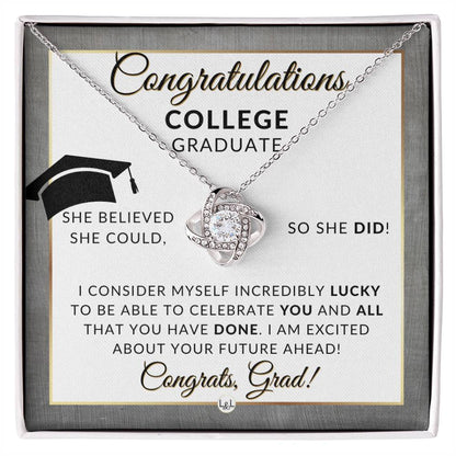 Graduation Gift For College Girl - Beautiful Women's Pendant - Perfect College Graduation Gift For Her - Great Gift For College Graduation Party - Liliana and Liam