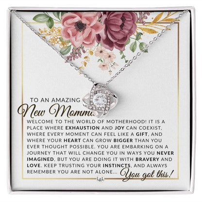 New Momma - Beautiful Pendant Necklace To Celebrate Mom - Great Birthday, Mother's Day or Christmas Gift Idea For Her - Liliana and Liam