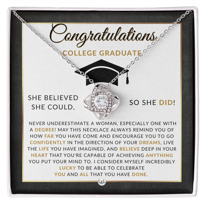 College Graduate Gift For Her - Meaningful Milestone Necklace - College Graduation Gift For Her - Liliana and Liam