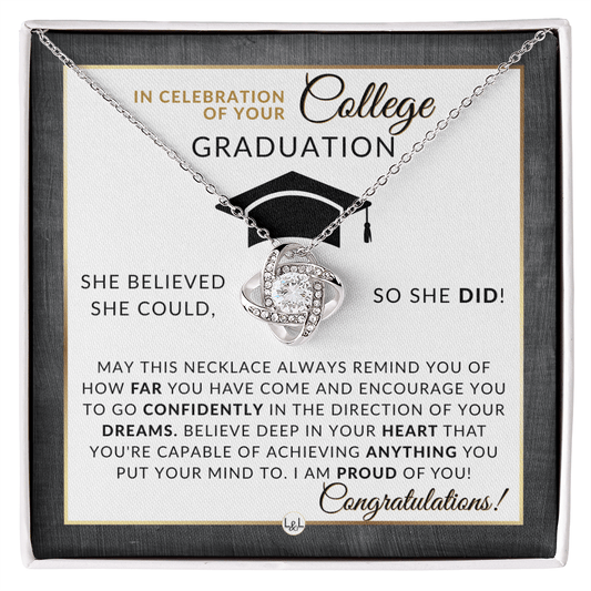 College Graduation Gift For Her - Meaningful Milestone Necklace - Graduation Gift For Her