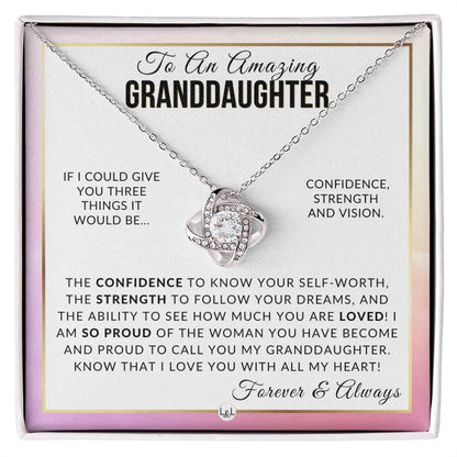 Granddaughter Gift - Forever and Always - Meaningful Granddaughter Gift For Her Birthday, Christmas or For Graduation - Liliana and Liam